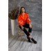 Embroidered blouse "Orange Marvel"